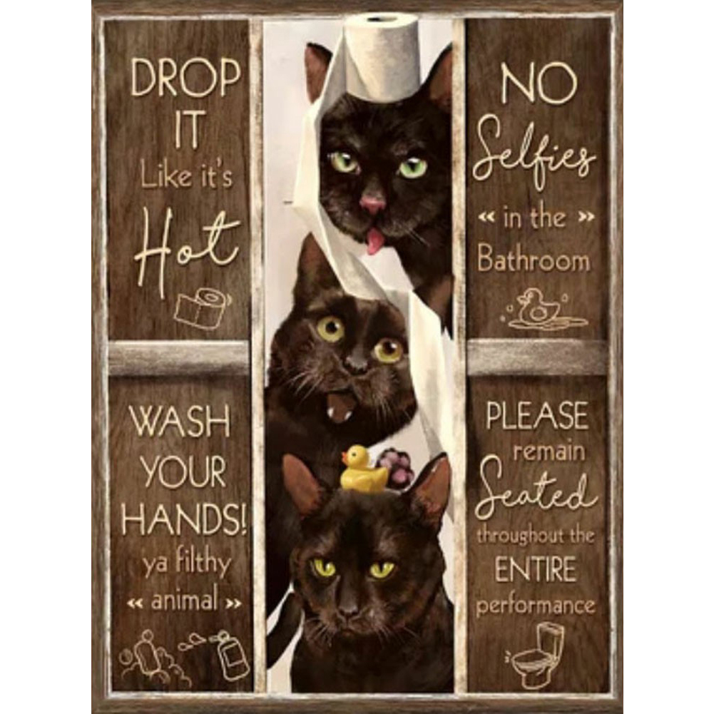 

Three Cats Poster - Square Drill Diamond Painting - 45*60CM (Big Size), 501 Original