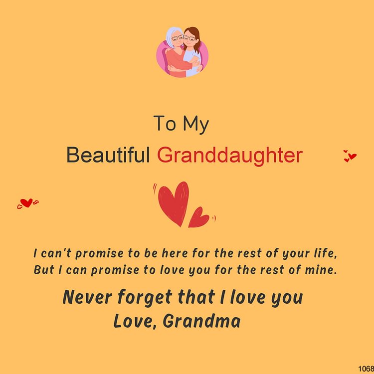 Gift Card - For Granddaughter I Can Promise To Love You For The Rest Of Mine