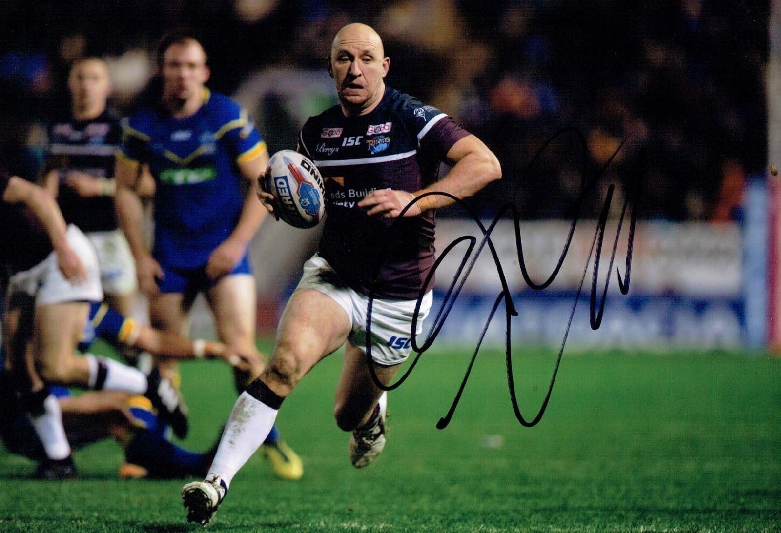 Carl ABLETT 2018 Leeds Rhinos Rugby Signed Autograph 12x8 Photo Poster painting 2 AFTAL COA