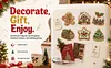 6PCS Sweet Gingerbread DIY Pearl Diamond Painting Christmas Fridge Magnets, Sparkling Rhinestone Refrigerator Magnet Craft Kit for Home Decor & Gifts