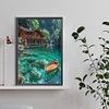 Diamond Painting-DIY Full Round Drill Beach House(40*60CM)