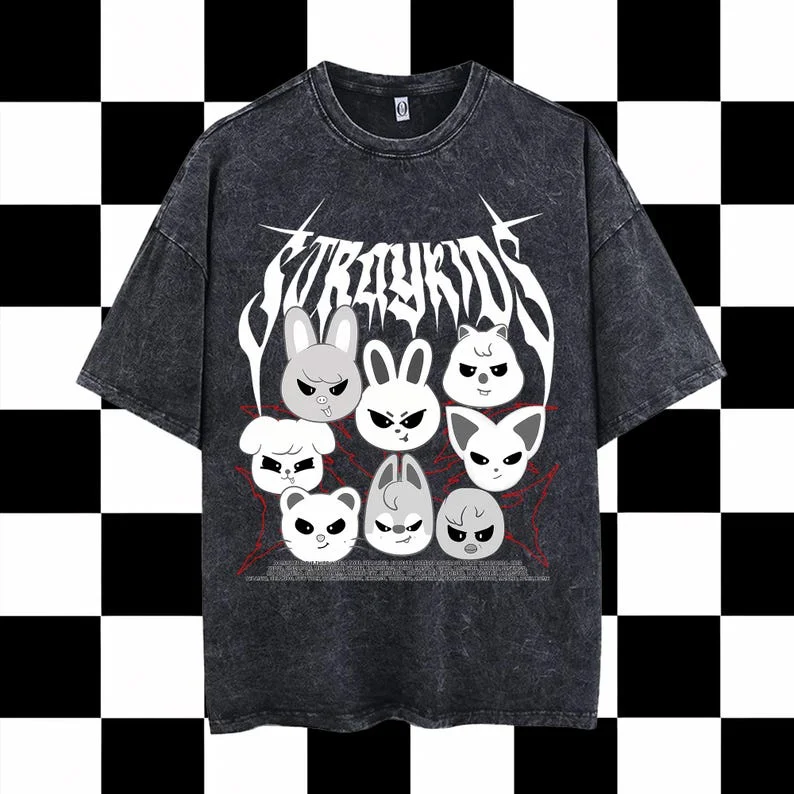 2025 Stray Kids DominATE World Tour in Europe White Tour T-Shirt