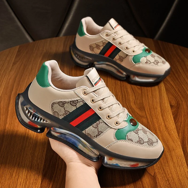 Unisex Spring Running Shoes Women Trend Chunky Sneakers Men Couples Platform Sport Shoes Mesh Walking Shoes  Zapatos De Hombre