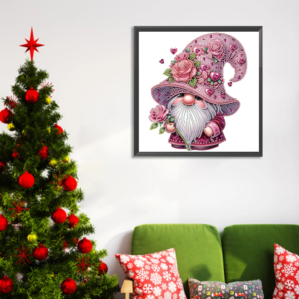 Diamond Painting - Partial Special Shaped Drill - Valentines Day Gnome(Canvas|30*30cm)