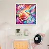 Colorful Rose Hummingbird-11CT Stamped Cross Stitch 40*40cm/15.75*15.75in