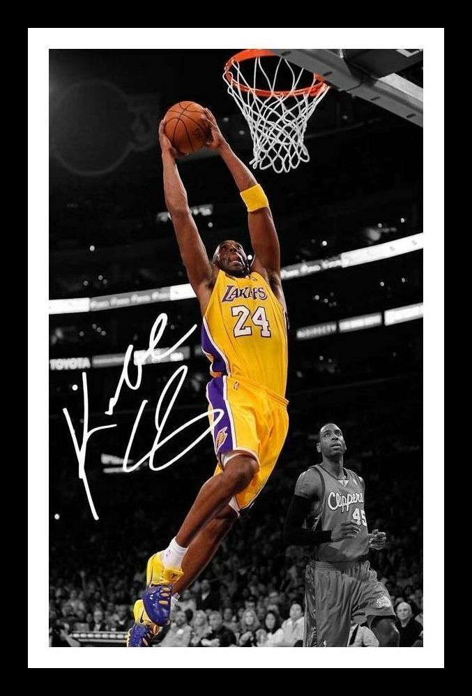 Kobe Bryant - LA Lakers Autograph Signed & Framed Photo Poster painting