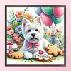 Flower Biscuit Schnauzer-11CT Stamped Cross Stitch 40*40cm/15.75*15.75in tapestrymarket