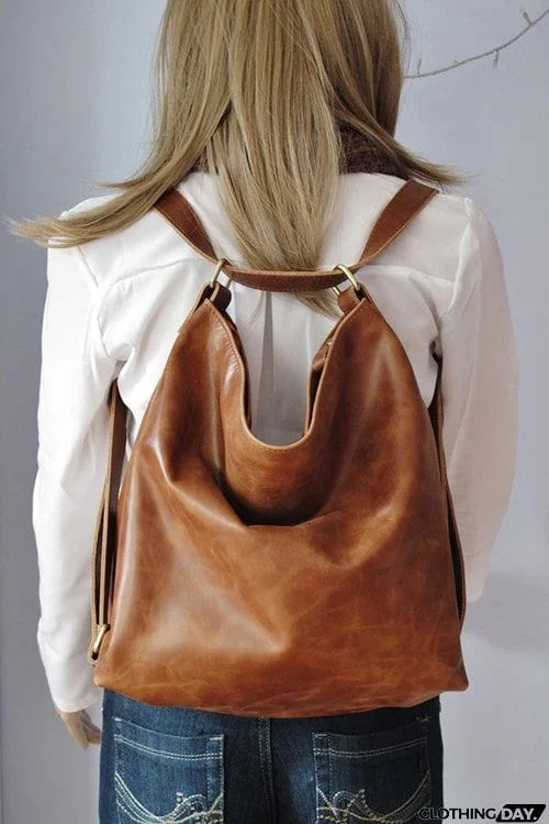 Leather Convertible Backpack