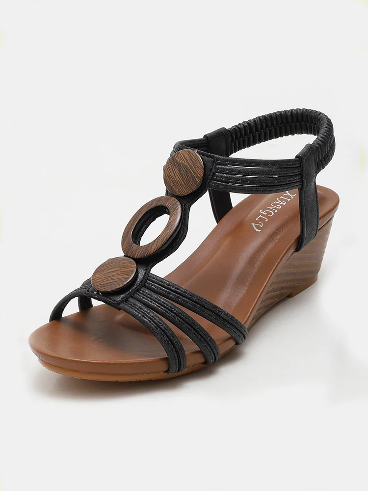 Plus Size Wedge Retro Roman Sandals VangoghDress