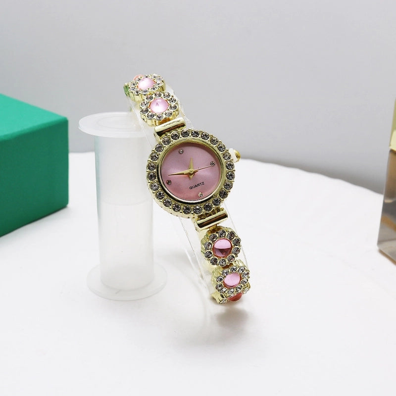 Casual Round Jewelry Buckle Quartz Women's Watches