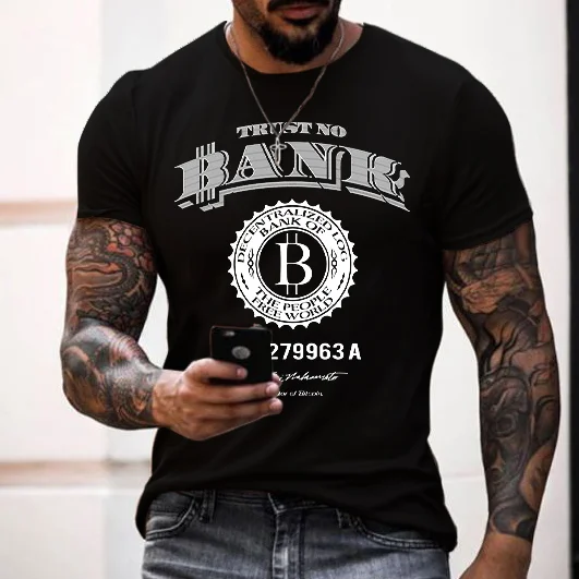 Fashion Trend Bitcoin Print T-shirt / [viawink] /