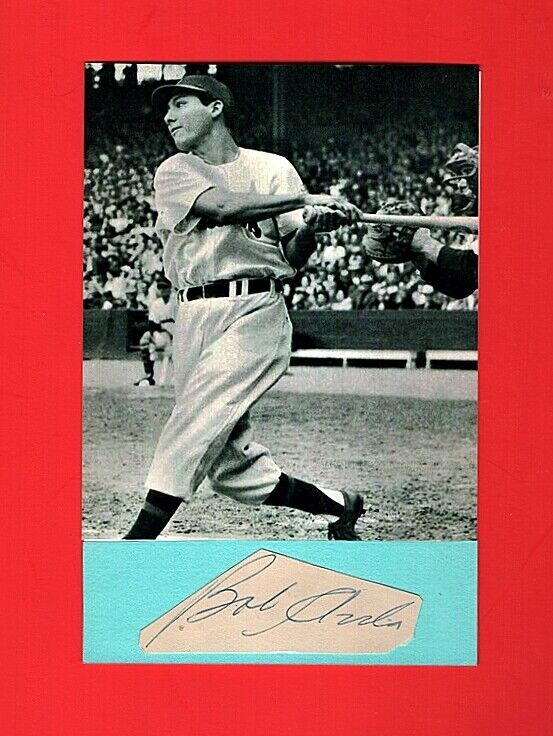 1949/58 BOBBY AVILA-CLEVELAND INDIANS AUTOGRAPHED CUT W/ GLOSSY Photo Poster painting-(d.2004)