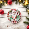 (US Local)6pcs Set Xmas Theme DIY Diamond Painting Coasters Kit with Holder Kit