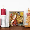Elegant Beauty-Partial Special Shaped Diamond Painting 30*30CM