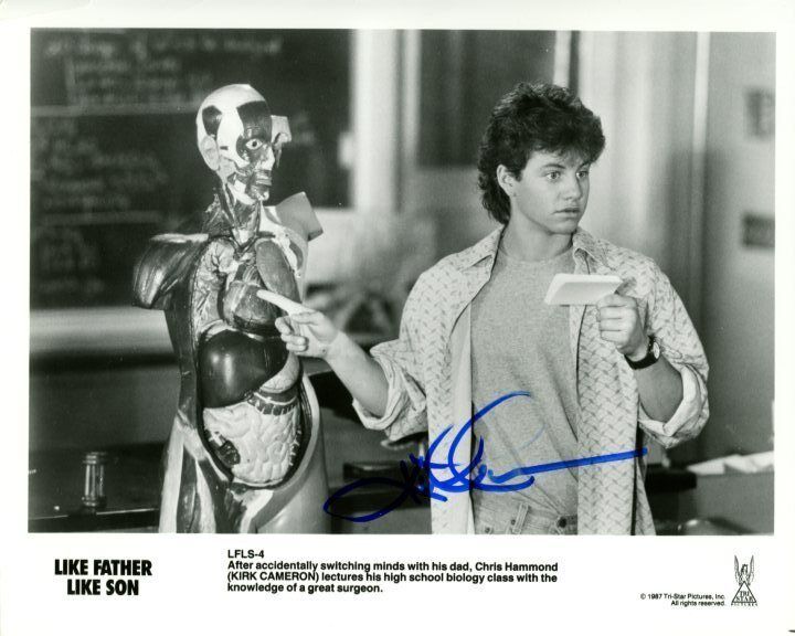 KIRK CAMERON autographed LIKE FATHER LIKE SON CHRIS HAMMOND original press Photo Poster painting