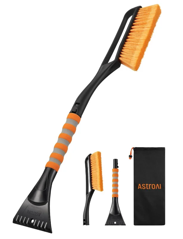 2 in1 Detachable Snow Brush and Ice Scraper with Ergonomic Foam Grip for Cars and SUVs