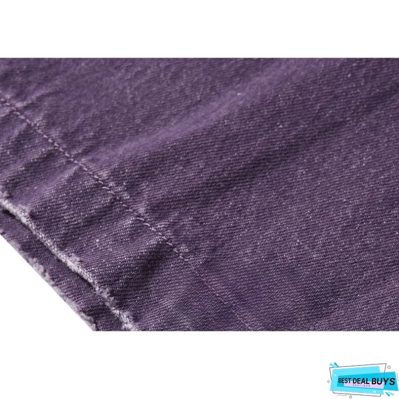 Macaron Inspired Washed Wide Leg Jeans