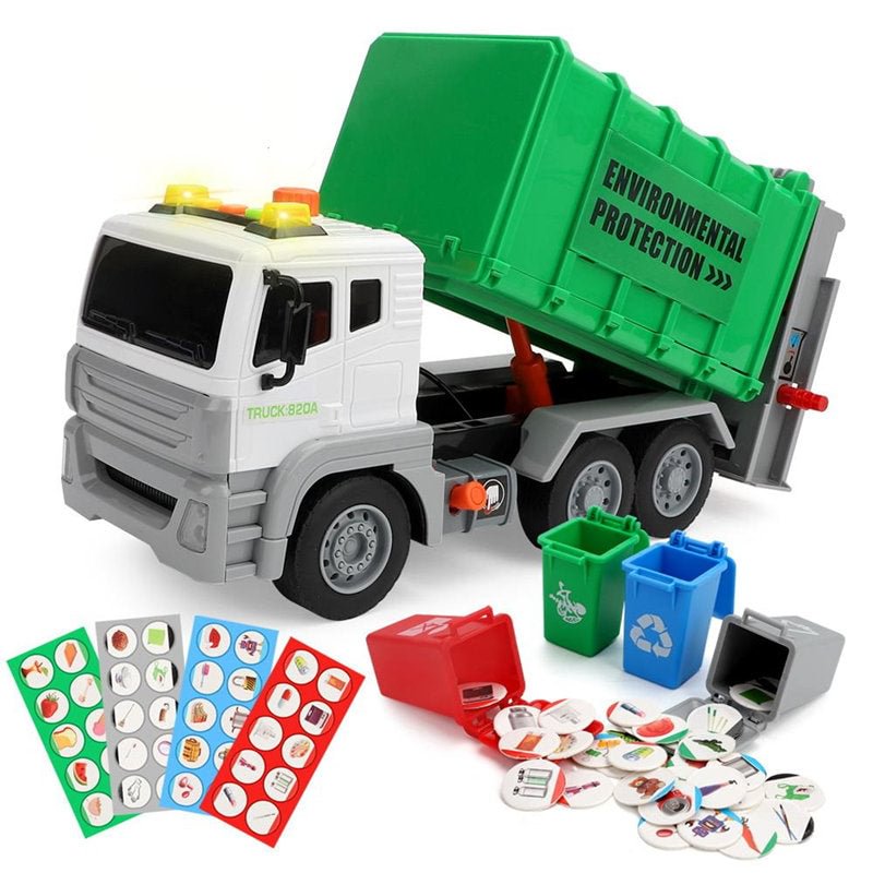 Garbage Truck Toy with Lights and Sounds