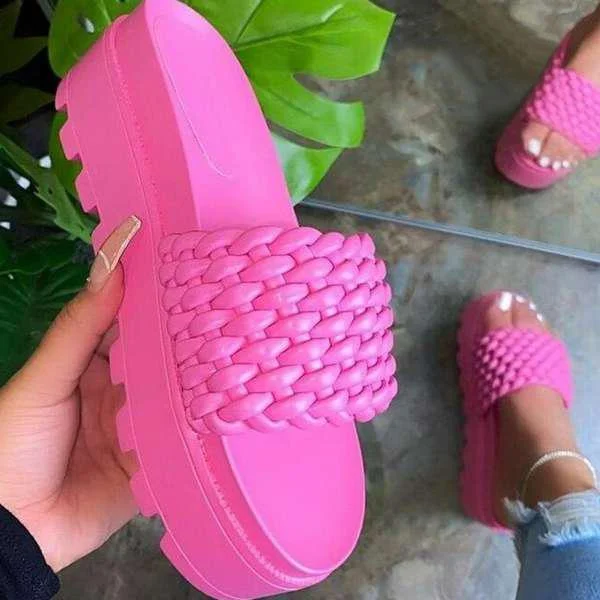 2021 New Summer Women Fashion Wedge Slippers