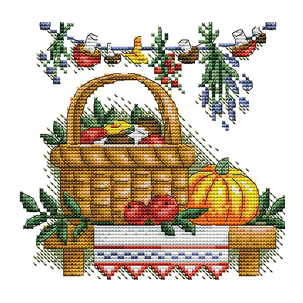 

Desktop Flower Bottle - 14CT Stamped Cross Stitch - 20*19CM, 501 Original