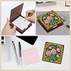 Wooden DIY Rose Diamond Painting Kit Note Box with 160 Papers for Office Desk