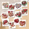 12Pcs Valentines Day Heart DIY Diamond Painting Greeting Cards for Adults Gifts
