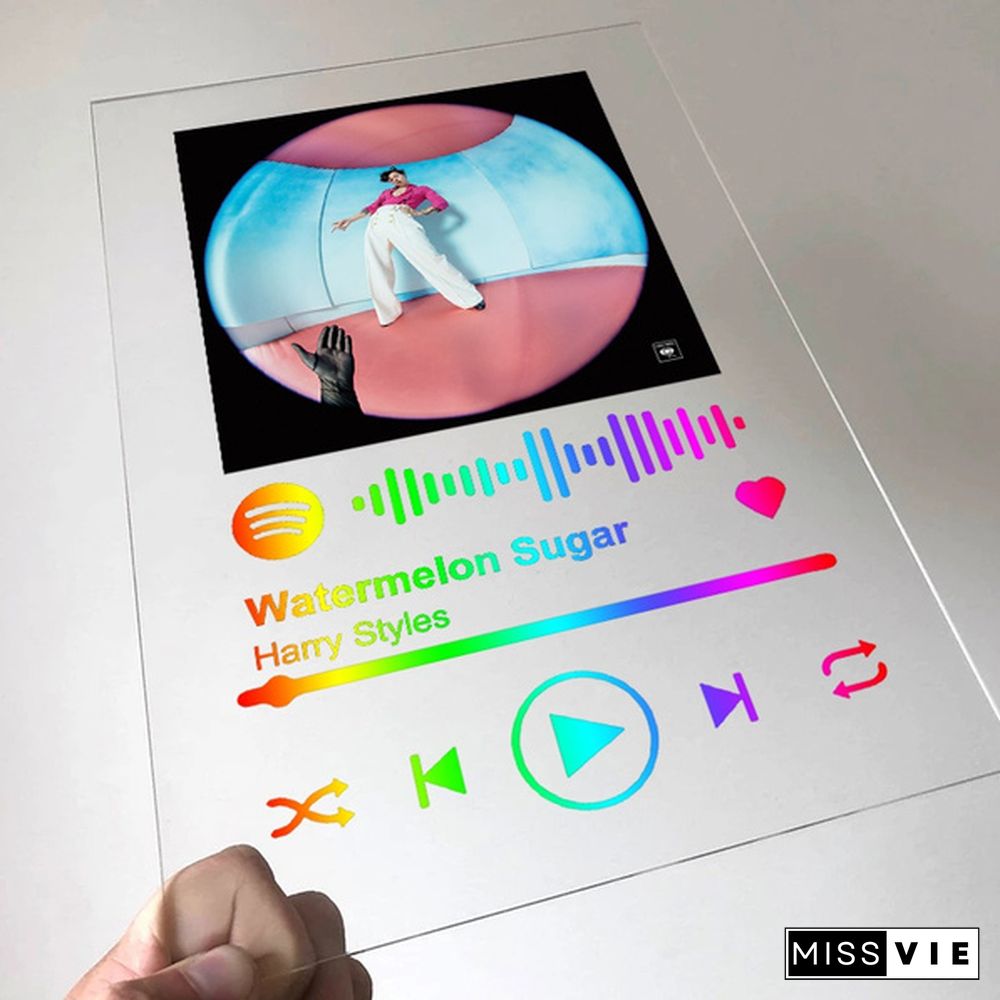 Famous British Male Singer Spotify Code Acrylic Music Board Acrylic Wall Poster Painting Spotify Scan Code Song Music Acrylic Plate Anniversary Music Plaque Anniversary Gift