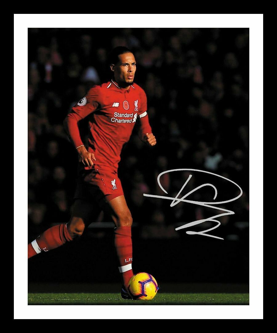 Virgil Van Dijk - Liverpool Autograph Signed & Framed Photo Poster painting