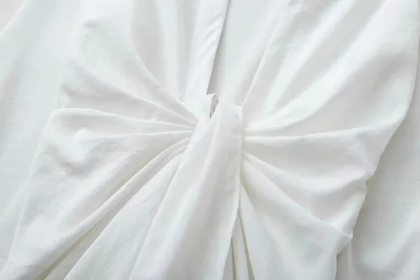 Elegant Deep V-Neck White Shirt Dress Women Summer Sexy Waist Tie Mini Vocation Street
