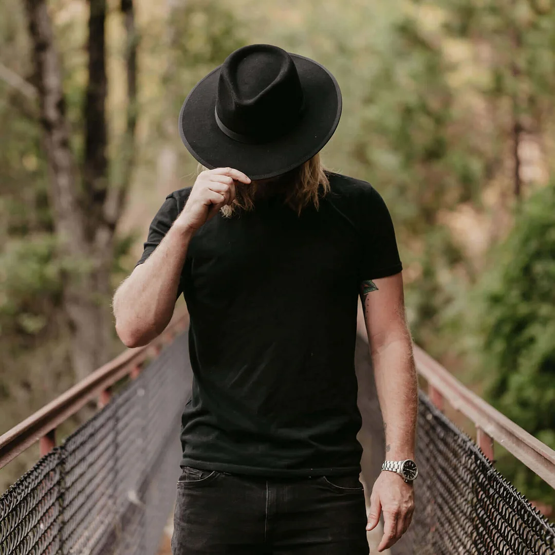 Bondi - Mens Wide Brim Felt Fedora Hat