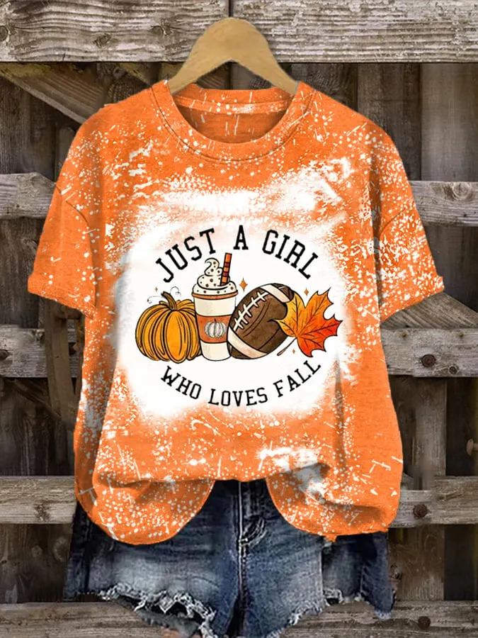 Women's Just A Girl Who Loves Fall T-Shirt 