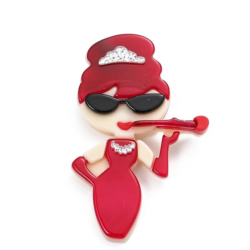 Fashion Pin Cartoon Arylic Women’S Brooches