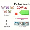 5PCS 2D Flat Animal Acrylic DIY Diamond Painting Shake Ornaments (Butterfly)