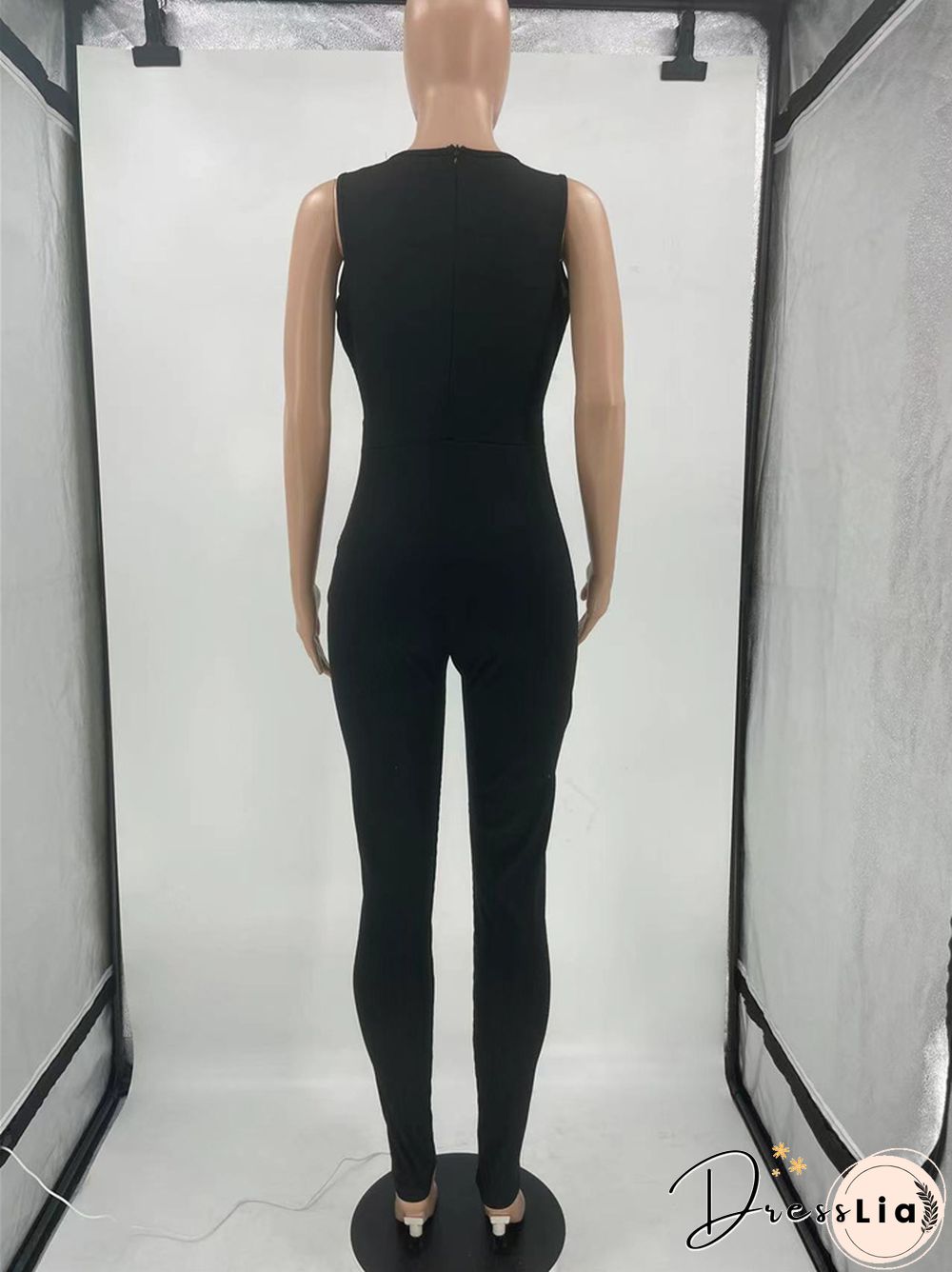 Sleeveless Cut Out Skinny One Piece Jumpsuit