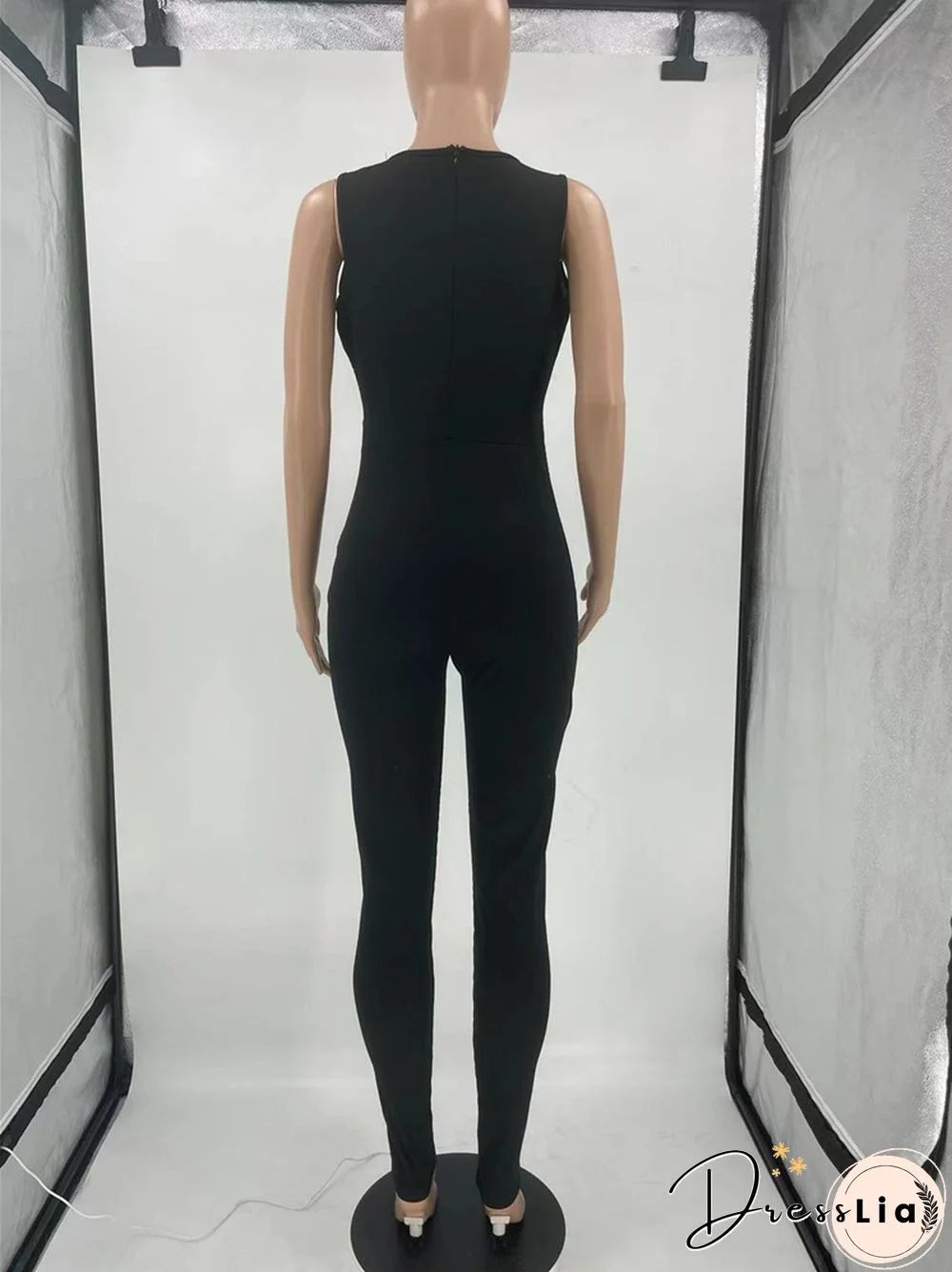 Sleeveless Cut Out Skinny One Piece Jumpsuit