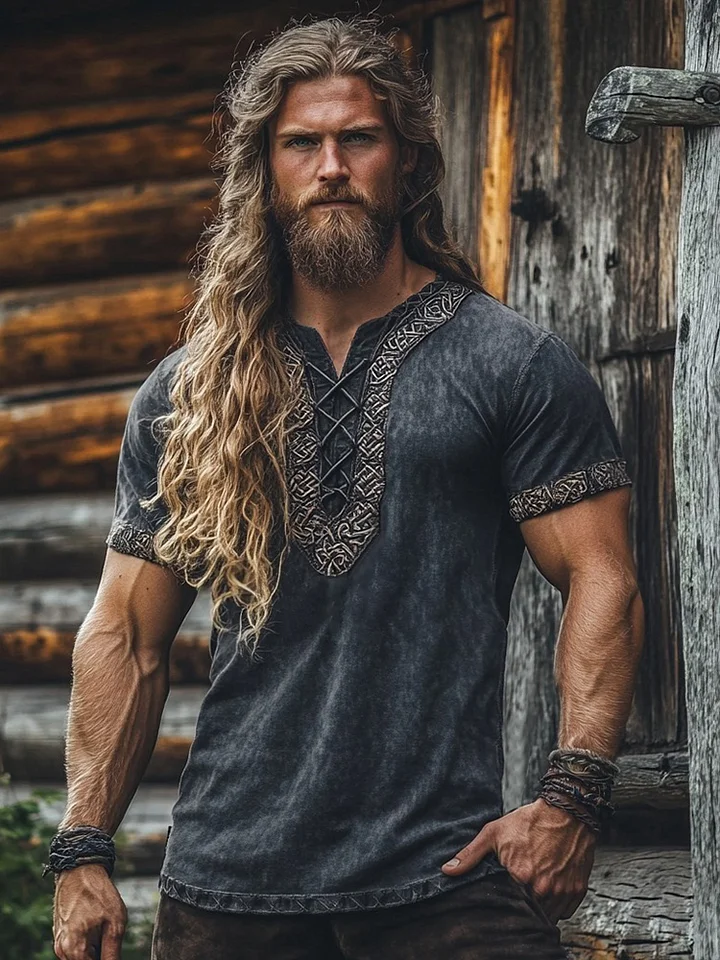 Men's Viking Tribal Celtic Graphics Art Shirt