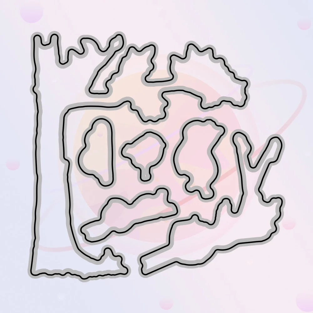 Girl And Rabbits Birds Metal Cutting Dies Clear Stamp DIY Scrapbooking Template Stencil Decor Metal Dies Stamps Set For Cards