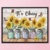 【SALE】Sunflower - 11CT Stamped 3 Strands Cross Stitch 50*40cm/19.69*15.75in