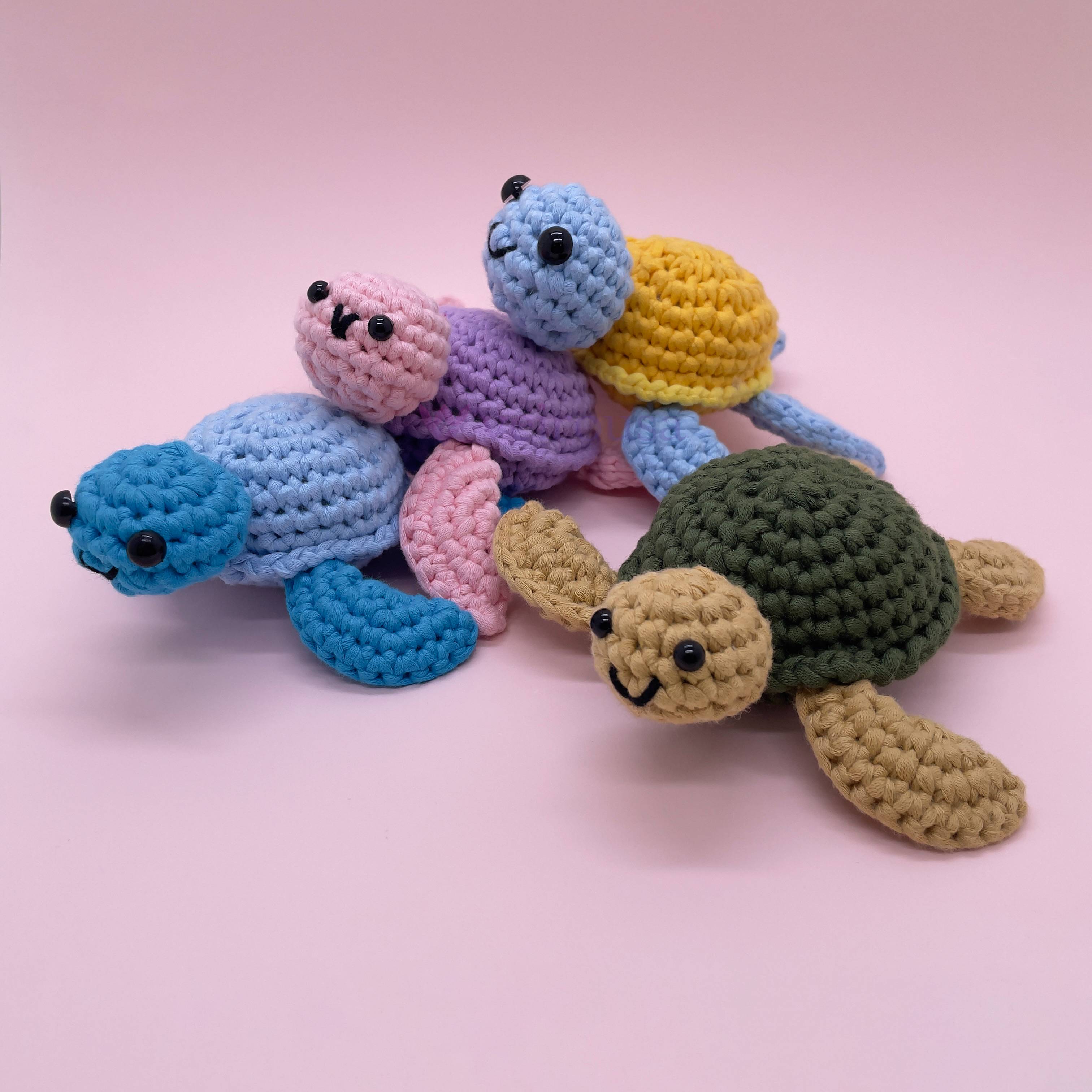 Colorful Sea Turtles Crochet Kit for Beginners Animals Amigurumi