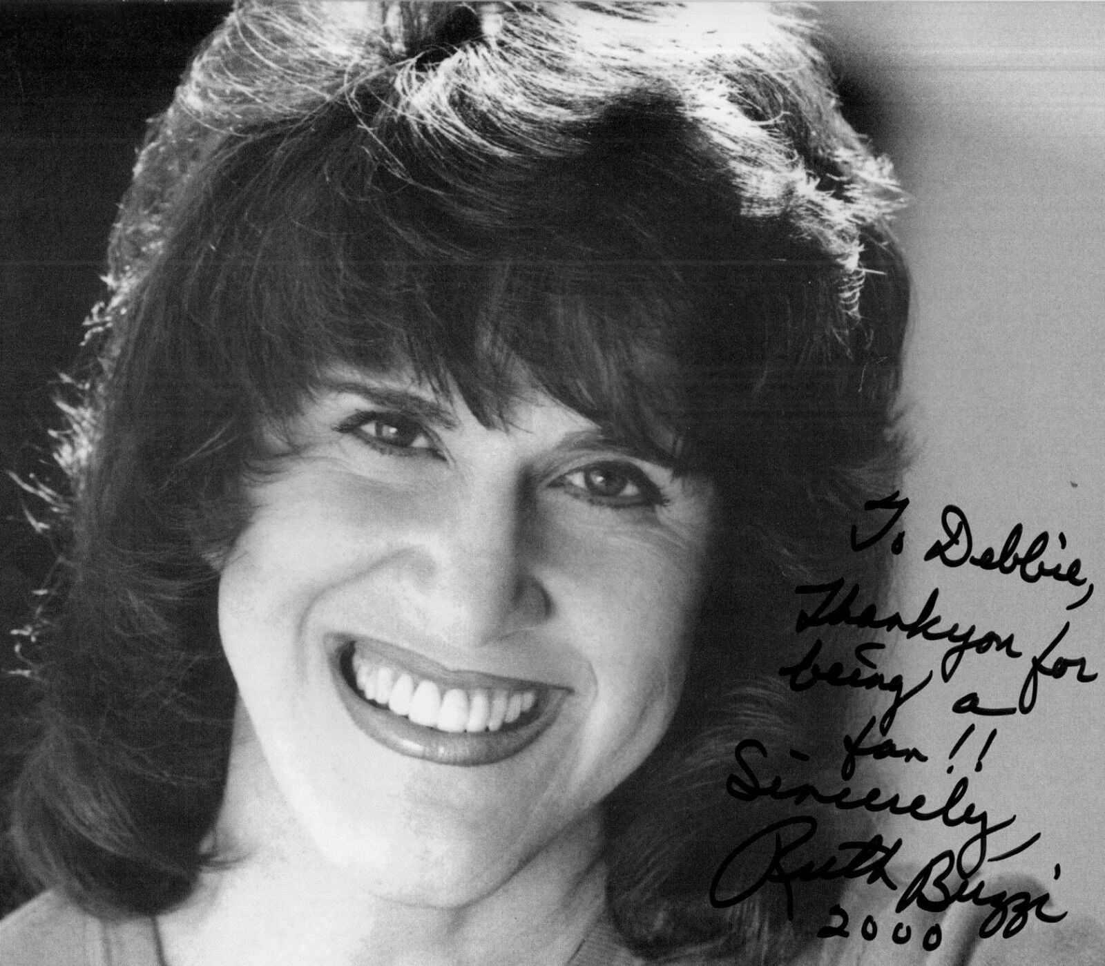 RUTH BUZZI hand-signed FANTASTIC YOUNG 8x10 B/W CLOSEUP w/ uacc rd coa LAUGH-IN