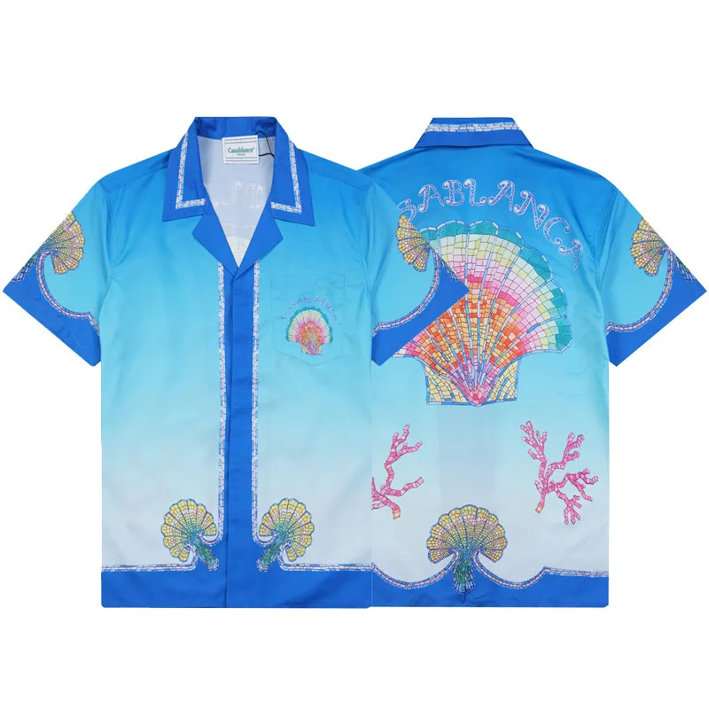 Casablanca 2023 new silk short-sleeved shirt