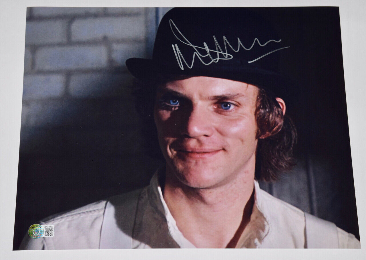 Malcolm McDowell Signed Autograph 11x14 Photo Poster painting A Clockwork Orange Beckett BAS COA