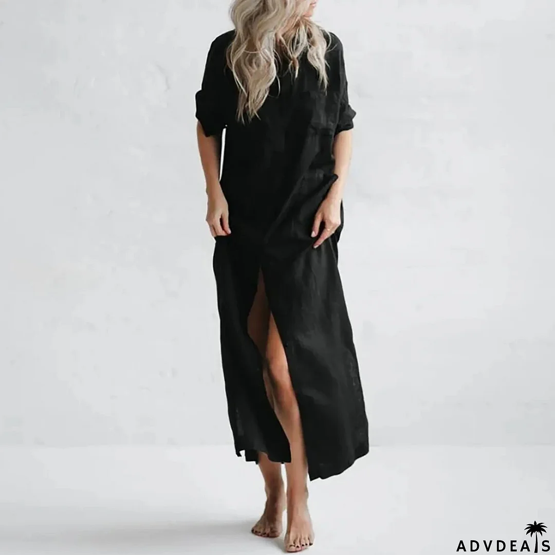 Elegant Fashion Evening Gowns V-Neck Patchwork Lace-Up Graduation Maxi Party Dress