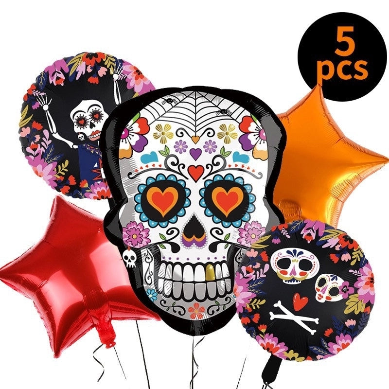 2 Pieces Halloween Geometric Aluminum Film Party Balloon