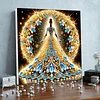 (Pre-Framed)Diamond Painting-DIY Crystal Rhinestone Back View Girl(25x25cm)