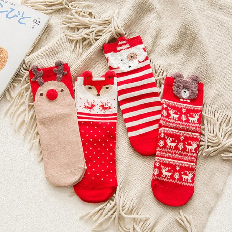 Cartoon Christmas Socks Ornaments Merry Christmas Decorations For Home Christmas Gifts Xmas Noel Navidad Happy New Year Supplies