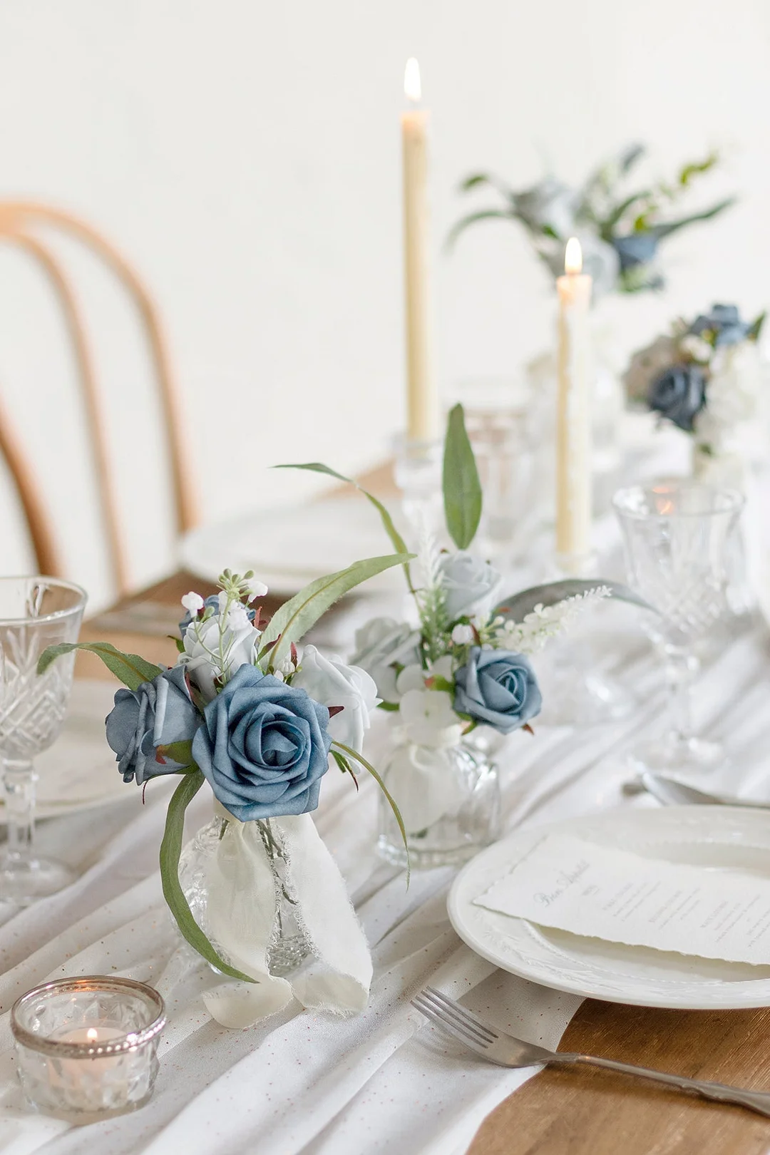 1.5"-2" Foam Rosebud & Petite Rose with Stem - 18 Colors