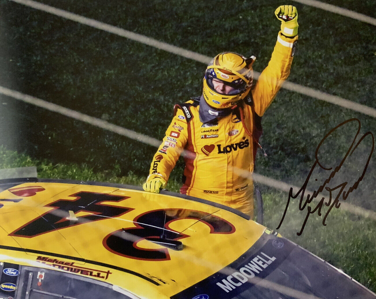 MICHAEL MCDOWELL SIGNED 8x10 Photo Poster painting DAYTONA 500 WINNER AUTOGRAPH AUTHENTIC COA