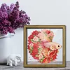 Diamond Painting Special Shaped Drill Roses and Goldfish With Frame(8.46x8.46inch)