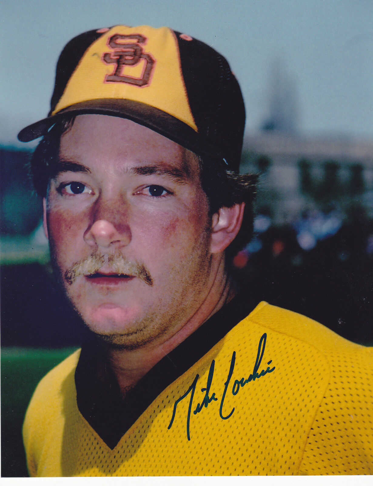 MIKE COUCHEE SAN DIEGO PADRES ACTION SIGNED 8x10